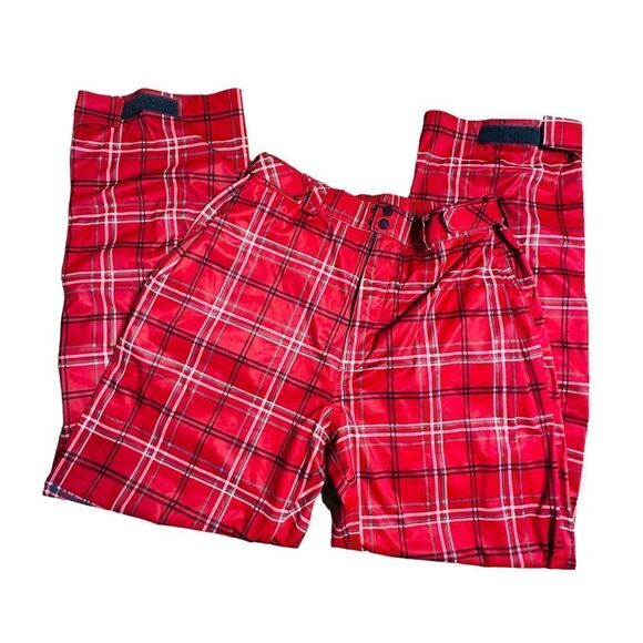 Columbia Omni-tech Waterproof Red Checkered Men’s Pants size XL Golf Hiking - Picture 1 of 14